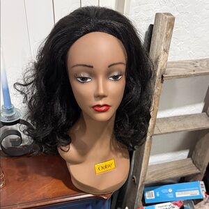 Human Hair Black Curly Wig for Women
